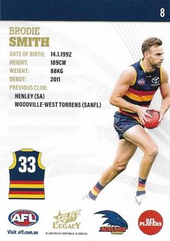 2023 Select AFL Legacy #8 Brodie Smith Back